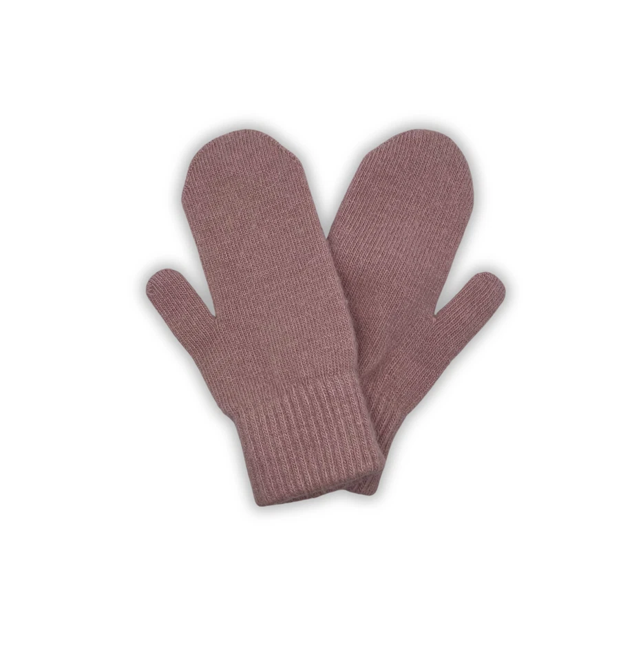 Mitones de punto 100 % angora para mujer hechos en EE. UU. Foto 2 de 4