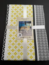 Stof France Provence Yellow Gray Black Cotton 63 x 78 TABLECLOTH French Country