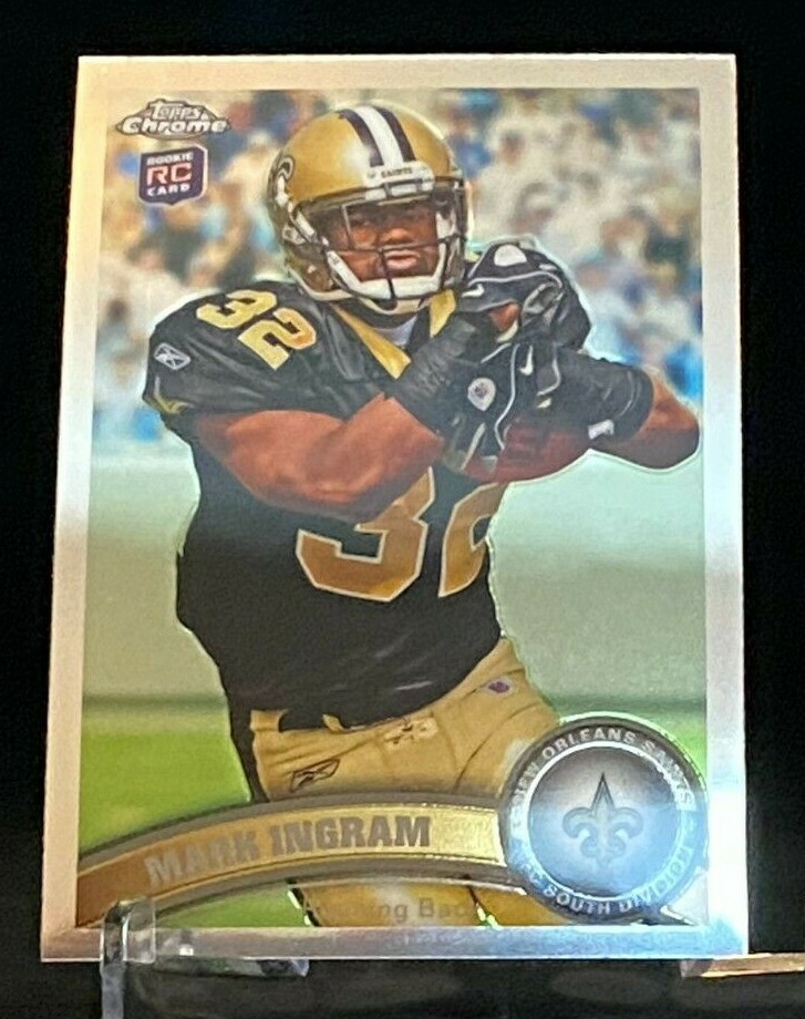 2011 Topps Chrome Rookie Card #50 Mark Ingram New Orleans Saints