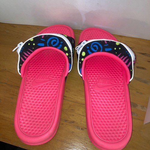 NIKE Pink Benassi JDI Fanny Pack Slide 