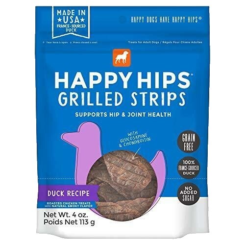 Happy Hips Treat Dog Chicken Strip 12oz Pack of