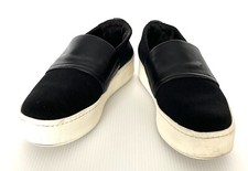 Vince "Corbin" Black Mesh Leather Platform Slip-On Sneakers, Size 8 US