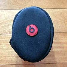 Beats by Dre Headphones Carrying Case - Black Zippered - White Lined - CASE ONLY