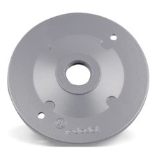 Red Dot SJ-11, 1/2", Aluminum, 1-Hole, Round, Lampholder Cover, 1pc