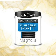 CROWN CONTRACT DURABLE MATT MAGNOLIA STAIN RESISTANT/WASHABLE JOBLOT 2.5L