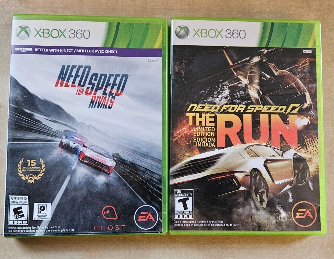 Xbox 360 Need for Speed Game Lot Rivals & The Run