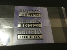 3pcs Chrome Black SHITBOX EDITION Parts Emblem Badges Fits Truck