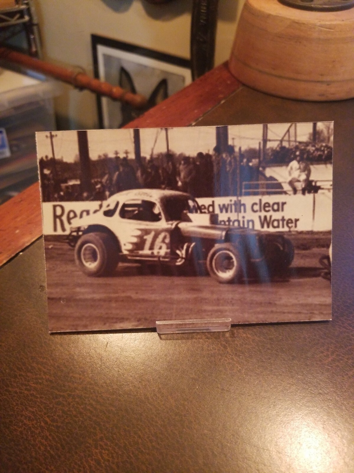 Vintage 1960s 1970s Reading Pa Raceway Dirt Racetrack Photo 7" x 5