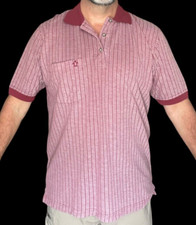 Vintage Penguin Munsingwear Polo Shirt Size Medium 2 Tone Red 70s New Tags