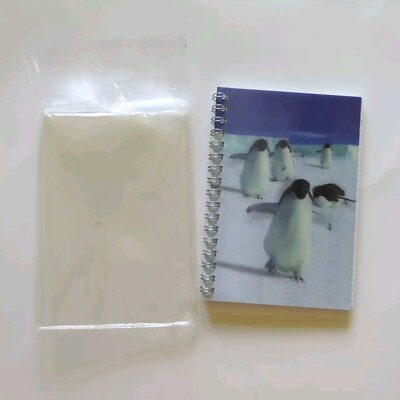 Lenticular 3D Penguins 6x4 Spiral Notebook Movie Studio Notes in Motion 120 pg
