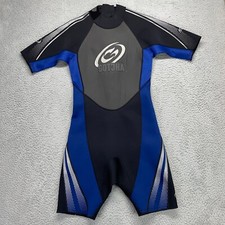 Gotcha Gear Wetsuit Top Mens Large Black Blue 2.2mm Titanium
