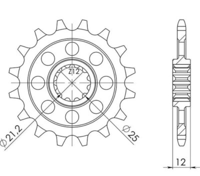 Ritzel  PQ30214 CST-823.1.14 P520- Z14 Husaberg Fe S/E 600 00 01 54.6430214