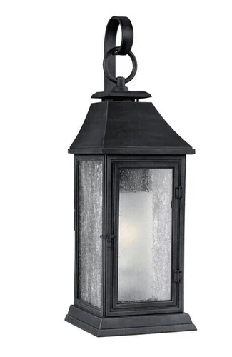Generation Lighting 1-Light Dark Weathered Zinc Outdoor 25.63 " Wall Lantern - Picture 1 of 2