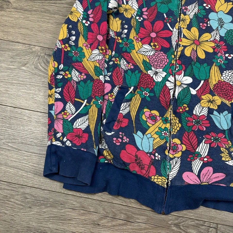 Vintage Lost Skateboards Sweatshirt Adult Small Floral Polka Dot Reversible Surf - Image 3 of 4