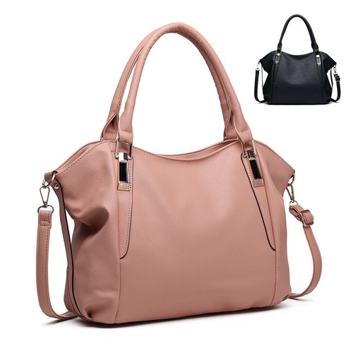 Ladies Designer Soft Faux Leather Slouchy Hobo Handbag Tote Shoulder Bag - Picture 2 of 18