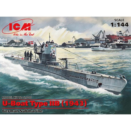 ICM S010 Plastic model kit Scale 1:144 U-Boat Type IIB (1943) German submarine - Picture 20 of 24