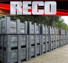 4 X 100% AUTHENTIC USED DOLAV SOLID ONE-PIECE PLASTIC PALLET BOX 1200×1000×740mm