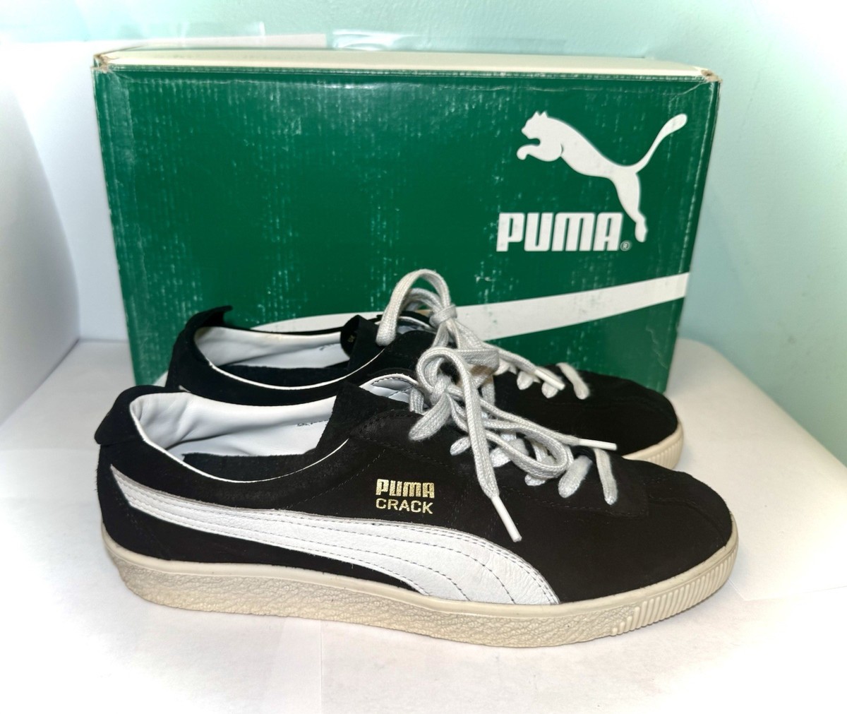 【希少品】プーマ 0412 27.0 Men's Puma Crack Heritage • Black Suede • US 8 • EUC w/Box
