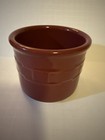 Longaberger Pottery paprika Ceramic Round Crock Jar Container 3in Tall 4in x 4in — photo 3