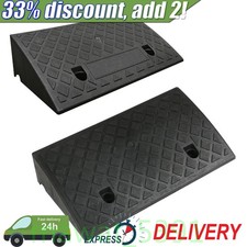 2X 50cm Heavy Duty Rubber Kerb Ramps for HGV Caravans Lorry Car Truck Wheelchair
