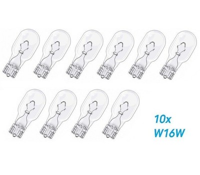 10x W16W W2,1x9,5d 16W 12V Kugellampe Glühlampe Auto Lampe Glassockell für Audi