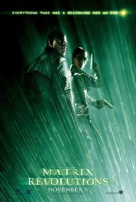 THE MATRIX REVOLUTIONS MOVIE POSTER 1 Sided ORIGINAL MORPHEUS & TRINITY VF 27x40