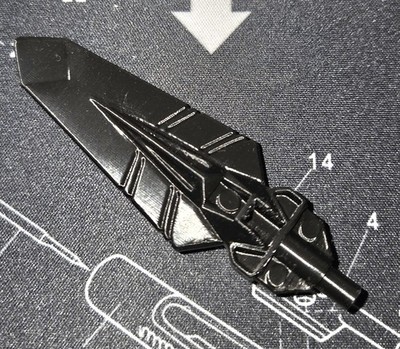 Transformers G1 3D Printed Replacement Grand Maximus Small Sword Black PLA 