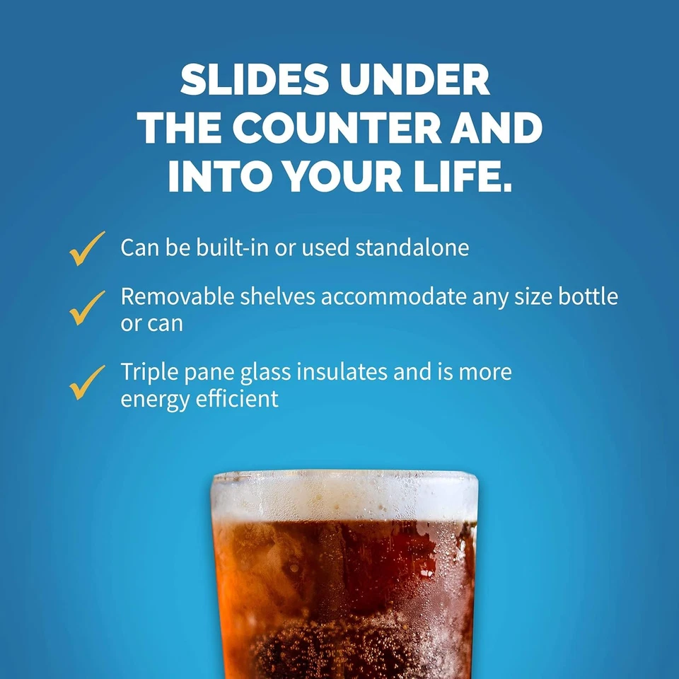 Geladeira de bebidas Newair ABR-960-RB 15" embutida, 96 latas - Certificado recondicionado - Imagem 2 de 4