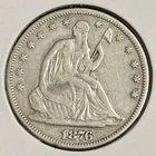 1876-S Seated Liberty Half Dollar, Nicely Circulated (20242)