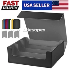 🔥1800+ Trading Card Storage Box for MTG TCG Sports Card 3 Stoppers & 8 Dividers