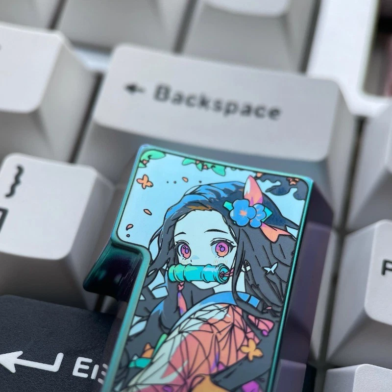 Demon Slayer Kamado Nezuko Enter Key Titanium Metal Keycap Color Cross Axis - Image 4 of 4