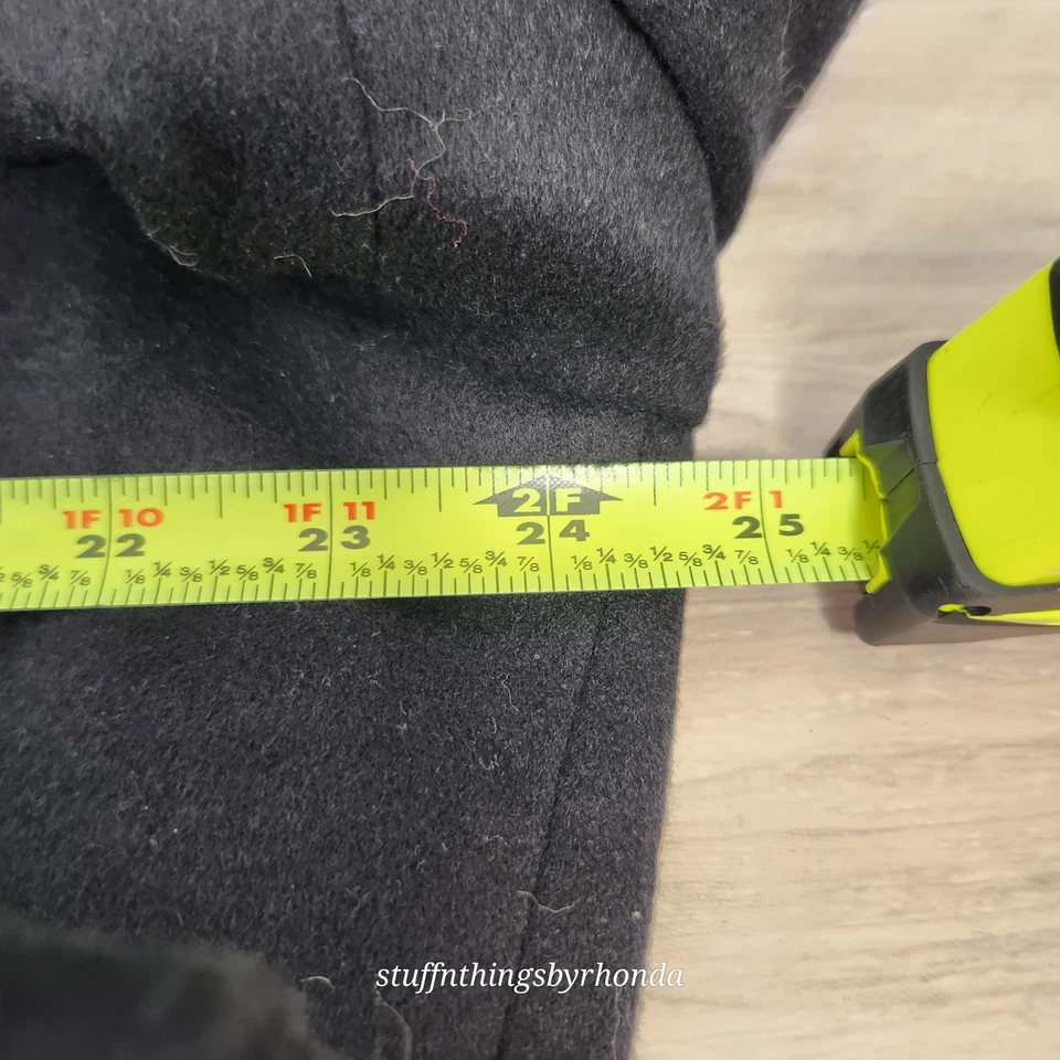 Stafford Men’s 44 Reg Black Wool Blend Overcoat Trench Top Coat Lined - Image 4 of 4