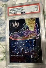 2020-21 Panini Court Kings - First Steps Anthony Edwards #2 Ruby /149 (RC) Psa 9