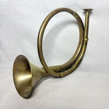Vintage Solid Brass Decorative French Horn 12'' Wide - Christmas Decor