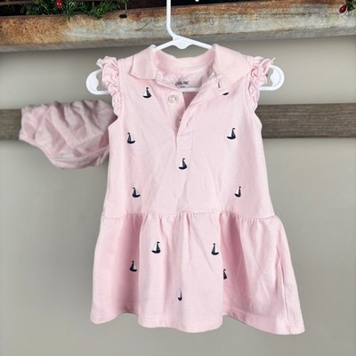 Little Me Baby Girls Pink Sailboat Polo Dress with Bloomer Set 18M Spring Dress