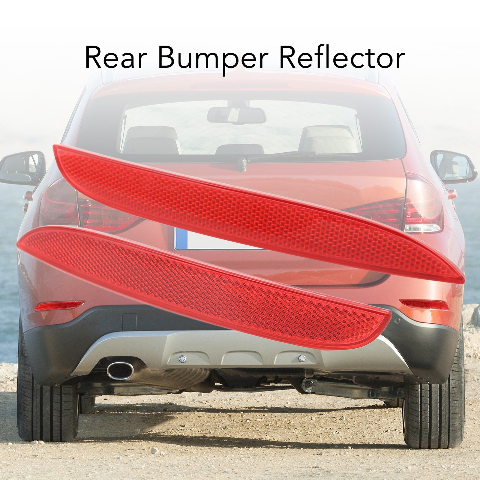 1 Pair Red Tail Bumper Reflector For E84 X1 2010-2015 Recommended