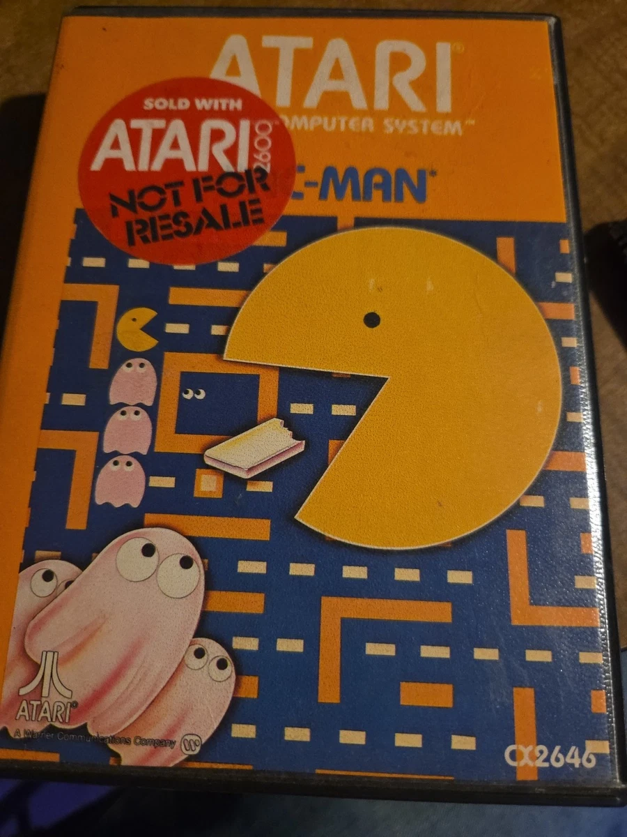 Jeu Pac-Man Pour Atari 2600, édition 1981 Avec Livret, Bonne état