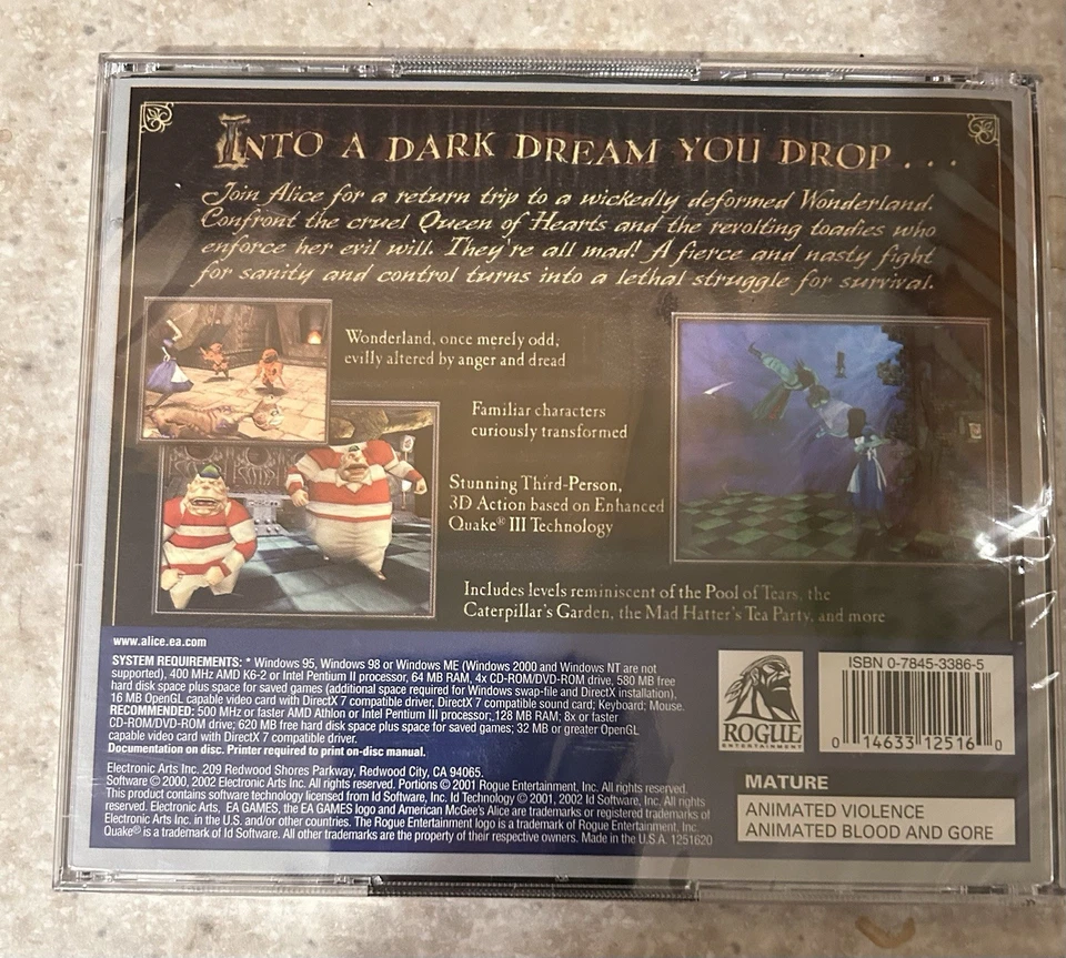 American McGee's Alice (PC) FACTORY SEALED CD-ROM - Image 2 of 2