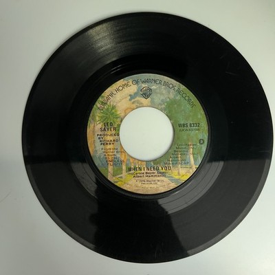 Vinyl 45 RPM Record - Leo Sayer When I Need You / I Think We Fell In Love Too