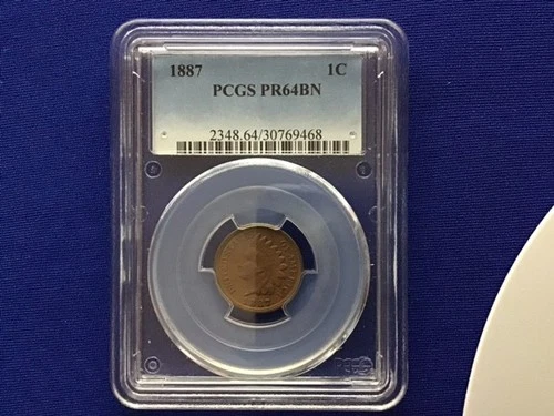 🔥🔥 1887 Indian Head Cent – PCGS PR64BN – Choice Proof – Sharp🔥🔥
