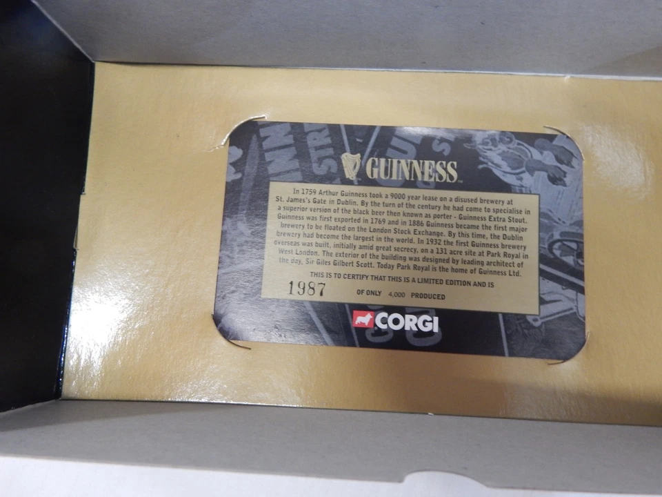 CORGI DIAMOND T620 BOX VAN GUINNESS 56404 BNIB 1:50 - Image 4 of 4