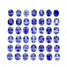 Natural Blue Sapphire 7 5 mm Oval Cut CERTIFIED Loose Gemstone 12 Pcs Lot