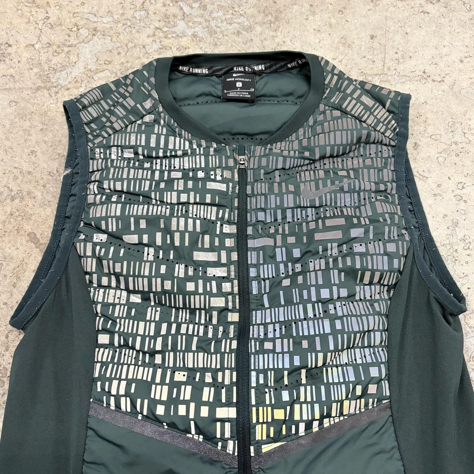 Nike Aeroloft Chaleco para Correr Mujer Pequeño Verde Reflectante 800 Flash 799883-364 Foto 4 de 4