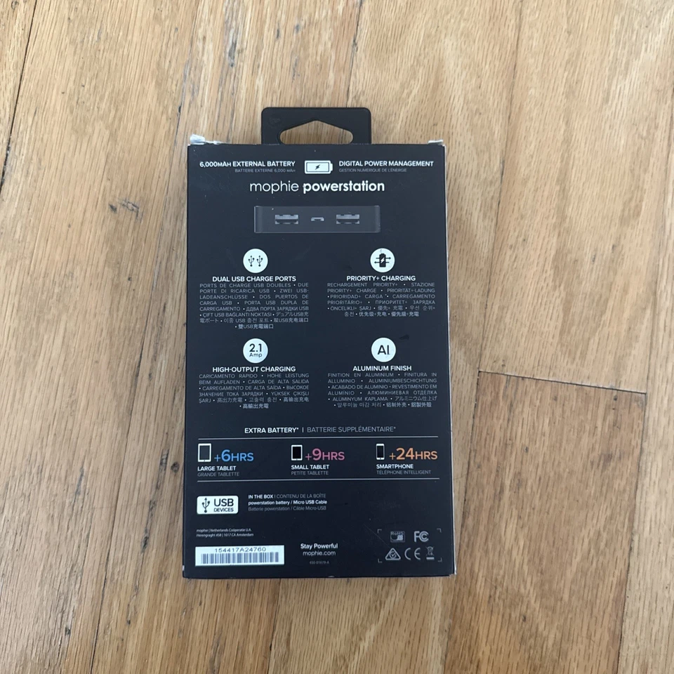 Nuevo en caja Mophie Powerstation 6000MAH Batería Externa Digital Gestión de Energía Foto 3 de 4
