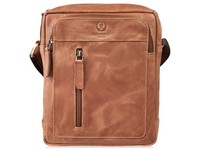 Herren UmhäNgetasche Schultertasche Echtleder Mittel Viele FäCher Braun