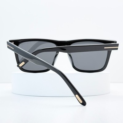 Tom Ford TF906 Square Sunglasses Black Frame Grey Lens 58-17-145