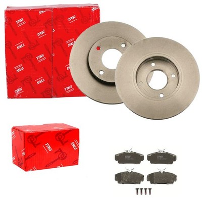 TRW BREMSSCHEIBEN 280mm + BELÄGE VORNE passend für NISSAN ALMERA N16 PRIMERA P11