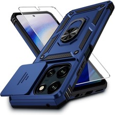 Moto G 2025 Case with Camera Lens Cover  HD Screen Protector, 10 FT Drop Navy B