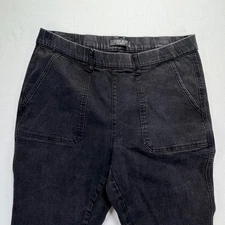 Judy Blue Jeans Womens 18W Black Wash Flare Leg Cropped Pants Style JB88651