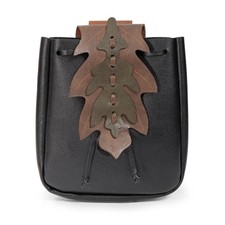 Renaissance Belt Pouch Coins Purse Drawstring PU Leather Medieval Waist Bag f...